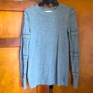 Light Heather Green Sweater with Sleeve Details